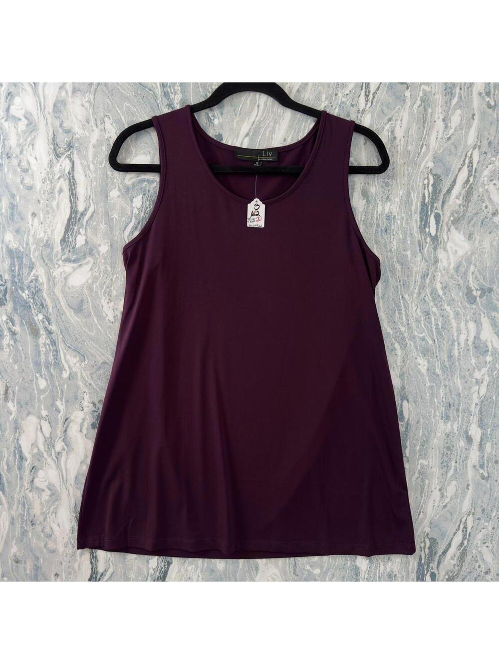 Designer Boho Purple Sleeveless Tank Top (S)